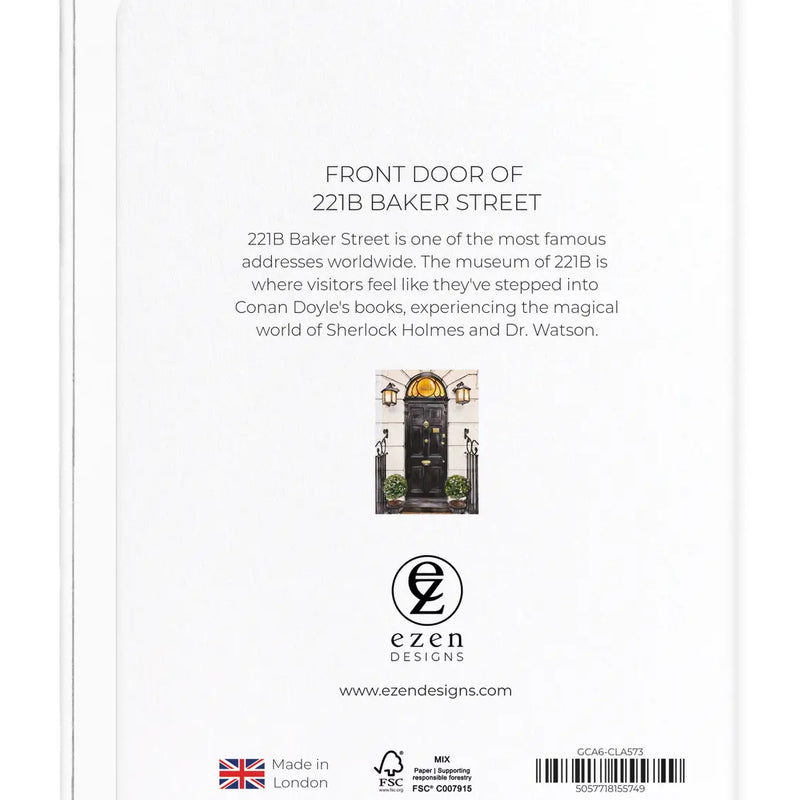 Carte illustrée 221B Baker Street – Sherlock Holmes