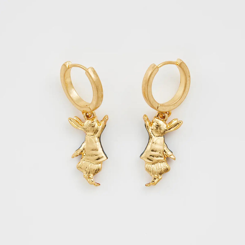 Boucles d’oreilles Fable England – Peter Rabbit en émail peint à la main