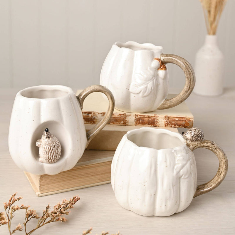 Tasse Citrouille avec Hérisson sur anse