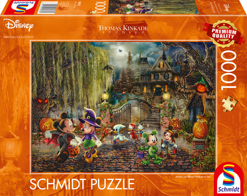 Puzzle Disney Thomas Kinkade – Mickey et Minnie Halloween Fun – 1000 pièces