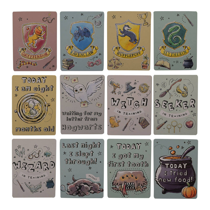 Cartes étapes bébé Harry Potter – Set de 24 cartes magiques illustrées – Wizarding World