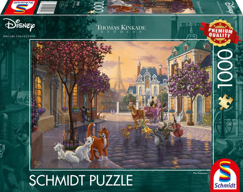 Puzzle Disney Thomas Kinkade – Les Aristochats à Paris – 1000 pièces
