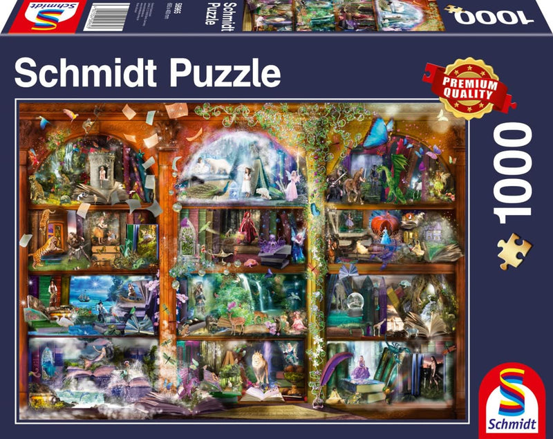 Puzzle Schmidt 1000 pièces – Bibliothèque féerique