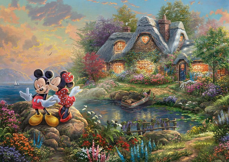 Puzzle Disney Thomas Kinkade – Mickey & Minnie amoureux – 1000 pièces