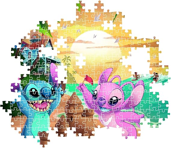 Puzzle Disney Stitch – Château de sable au coucher du soleil – 500 pièces