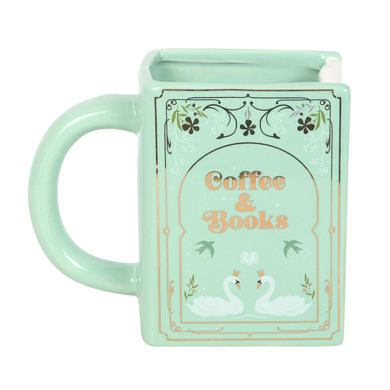 Mug Livre Vert « Coffee & Books » en Céramique – Collection The Book Club