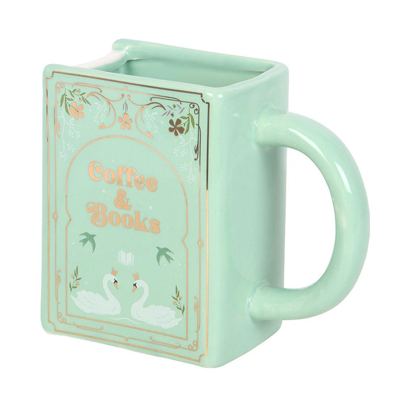 Mug Livre Vert « Coffee & Books » en Céramique – Collection The Book Club
