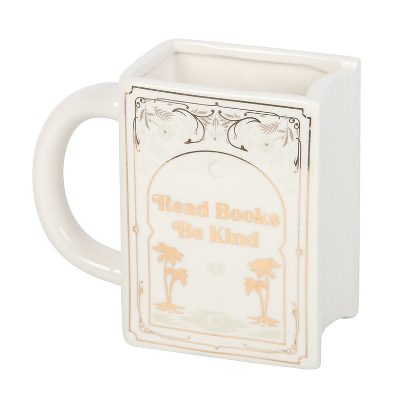 Mug Livre Blanc « Read Books Be Kind » en Céramique – Collection The Book Club