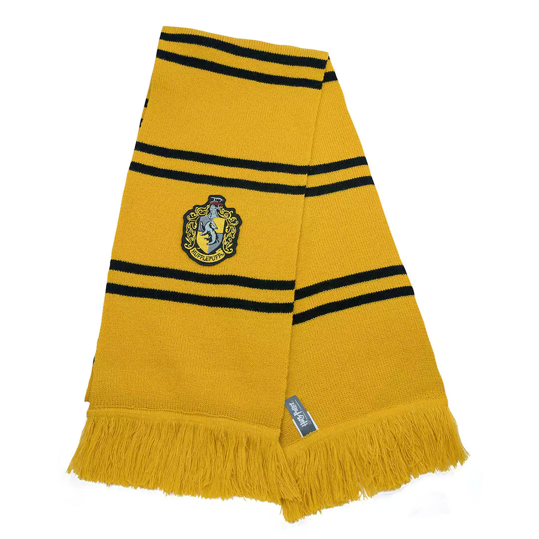 Écharpe Deluxe Poufsouffle Harry Potter – Écharpe longue adulte jaune et noire – Édition luxe officielle