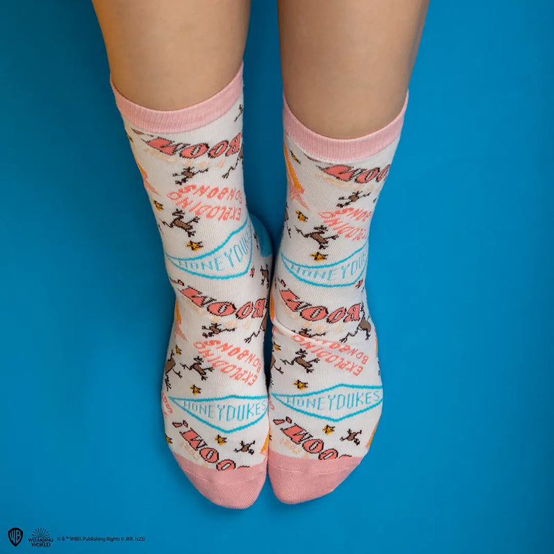Chaussettes Harry Potter Honeydukes et Bertie Bott’s – Lot de 3 paires – Taille 35 à 45