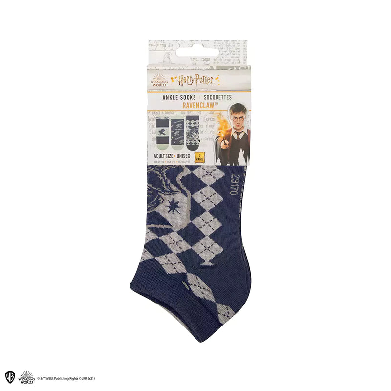 Chaussettes Harry Potter – Lot de 3 paires Serdaigle – Taille 35/45