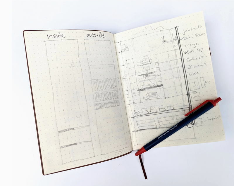 Carnet à pois “Meal Planner” – Cuir végan gravé