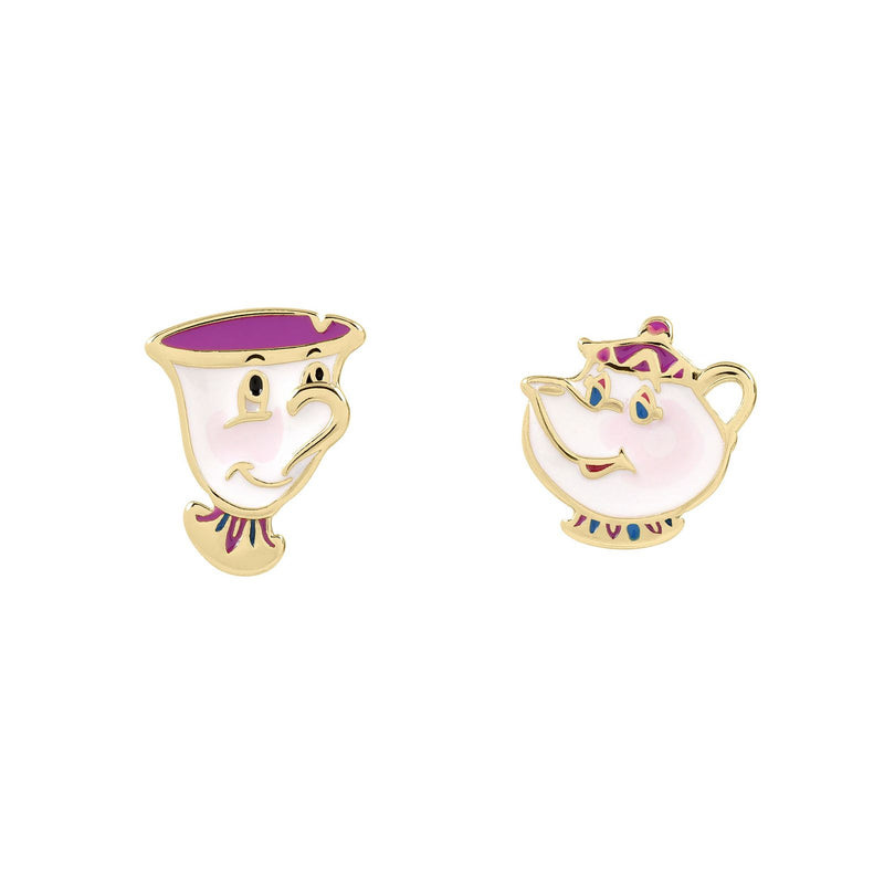 Boucles d’oreilles Disney Zip & Samovar – Vermeil (argent massif plaqué or)