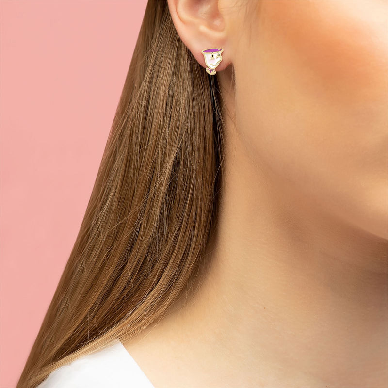 Boucles d’oreilles Disney Zip & Samovar – Vermeil (argent massif plaqué or)