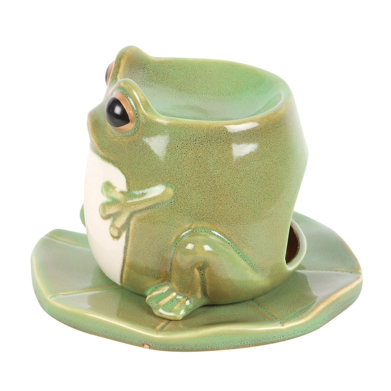 Brûle-parfum grenouille en céramique