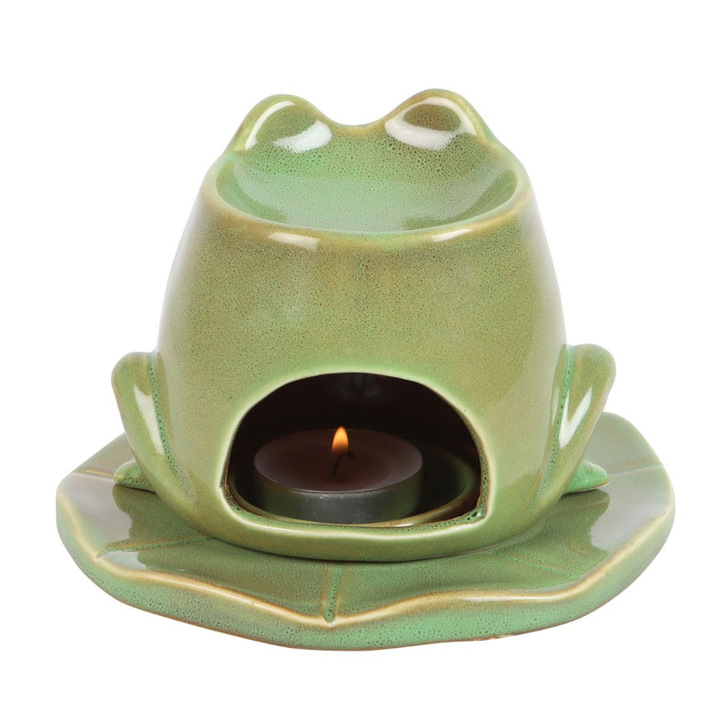 Brûle-parfum grenouille en céramique
