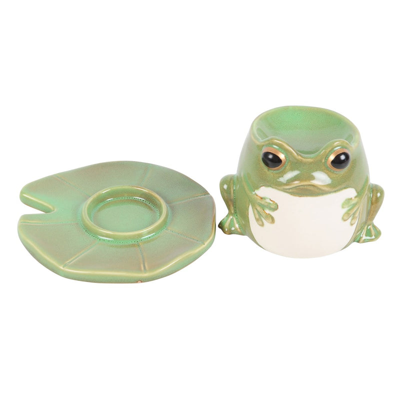 Brûle-parfum grenouille en céramique
