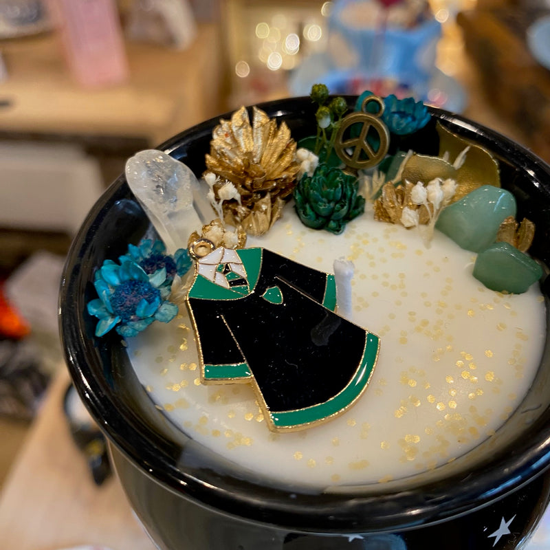 Bougie exclusive - Chaudron magique - Parfum FLEURS DE COTON