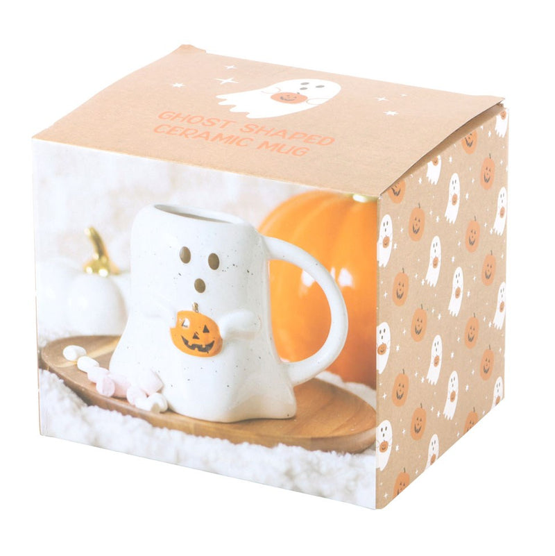 Mug Fantôme en Céramique avec Citrouille – Collection Peekaboo Halloween