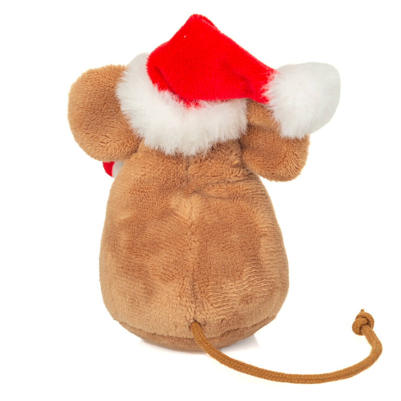 Peluche Teddy Hermann – Souris de Noël avec sucre d’orge – 11 cm