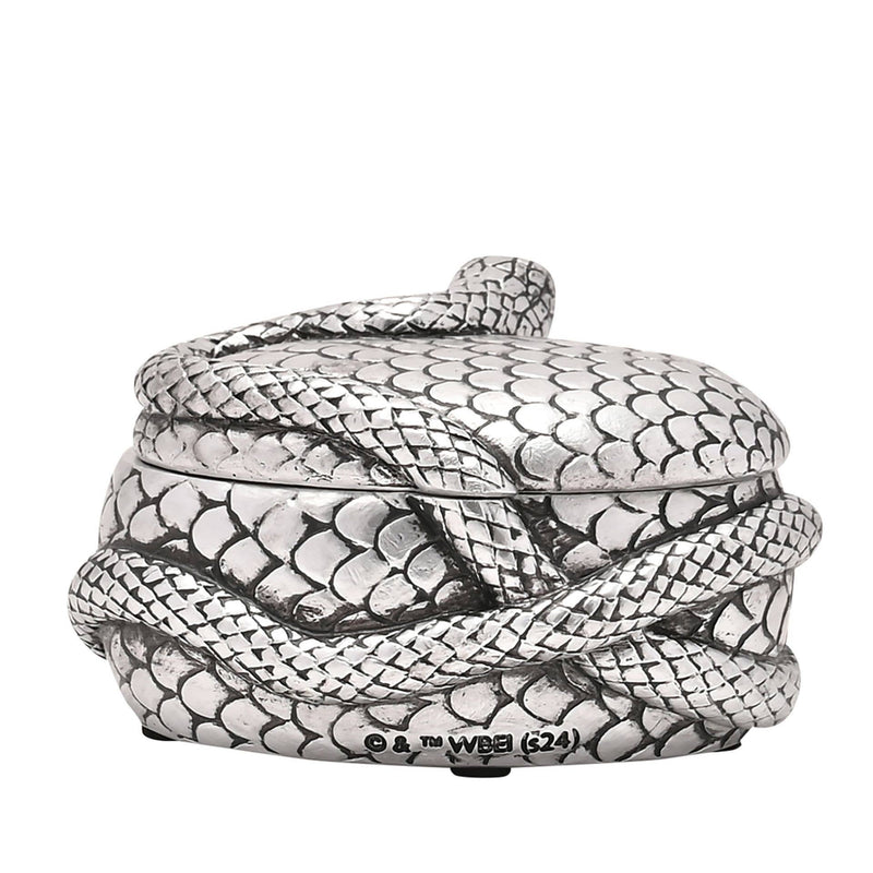 Boite argentée ovale à motif de serpent de la marque Harry Potter