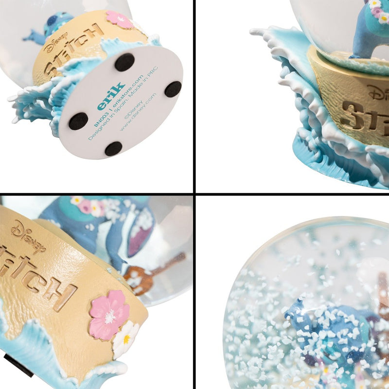 Boule à neige Stitch 3D – Disney – Figurine hawaïenne avec ukulélé