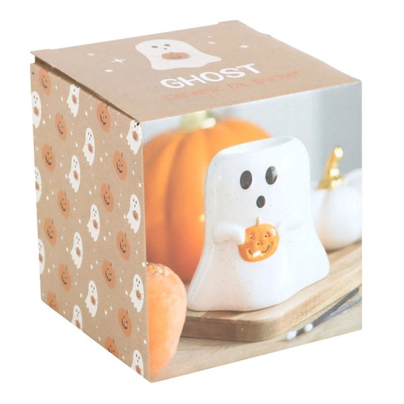 Brûle-parfum à Huile et Cire Fantôme avec Citrouille – Collection Peekaboo Halloween