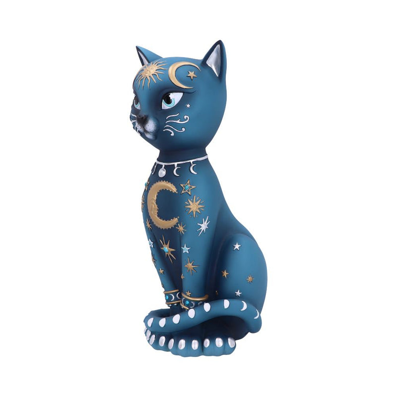 Statue Chat Céleste – Gardien des Étoiles et de la Lune – 25 cm