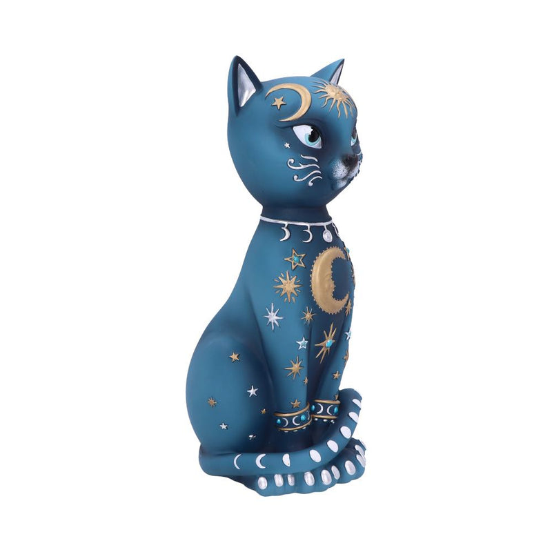 Statue Chat Céleste – Gardien des Étoiles et de la Lune – 25 cm