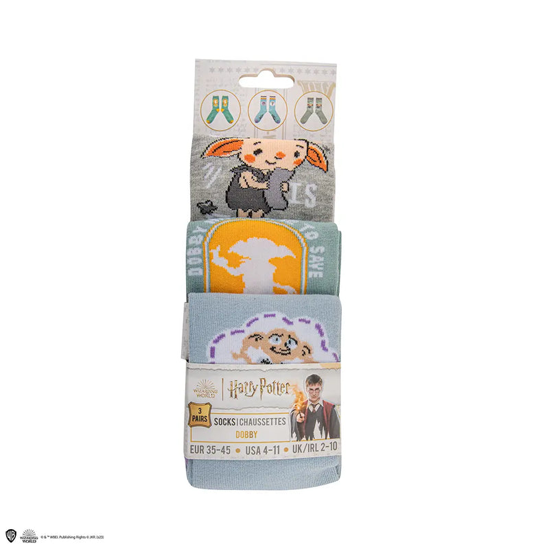 Lot de 3 paires de chaussettes DOBBY - HARRY POTTER – Taille 35-45
