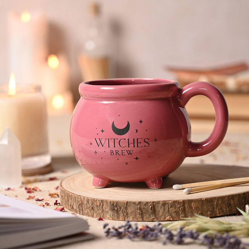 Mug Tasse Chaudron Rose Foncé "Breuvage de Sorcières"