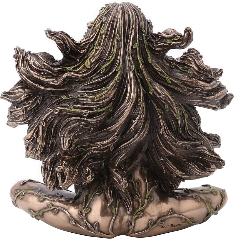 Statuette Gaia – Déesse Mère Terre effet bronze avec papillons et fleurs – Veronese Design