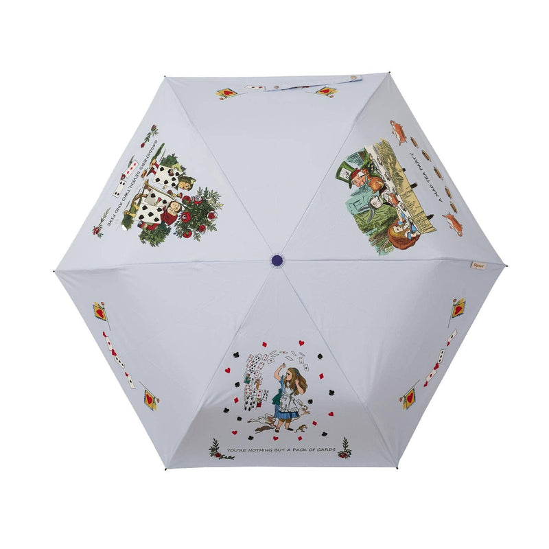 Parapluie Alice au Pays des Merveilles ouvert de couleur bleu