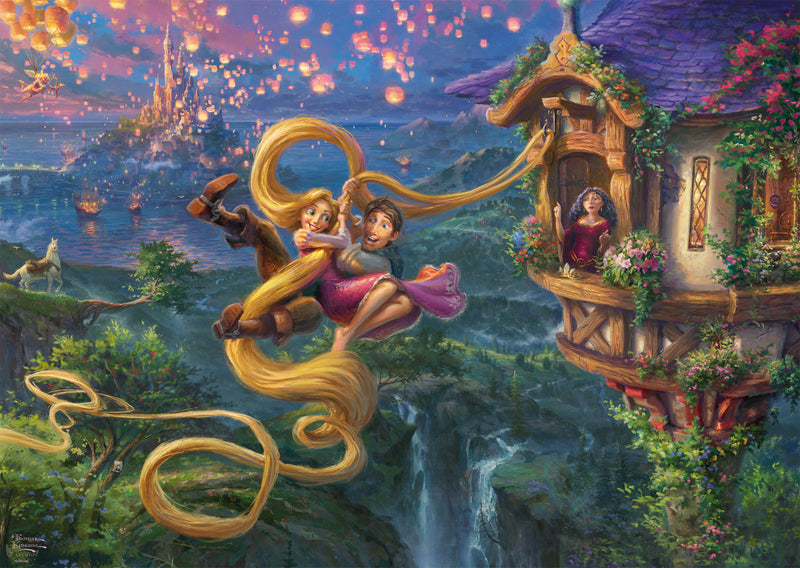 Puzzle Disney Thomas Kinkade – Raiponce : Enlacés par l’amour – 1000 pièces