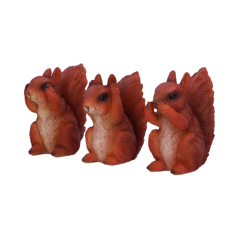 Les 3 Écureuils Sages – Figurines forestières symboliques