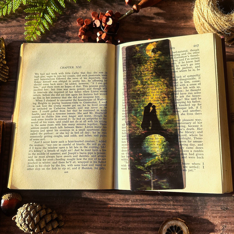 Marque-page effet vitrail « Aragorn et Arwen »