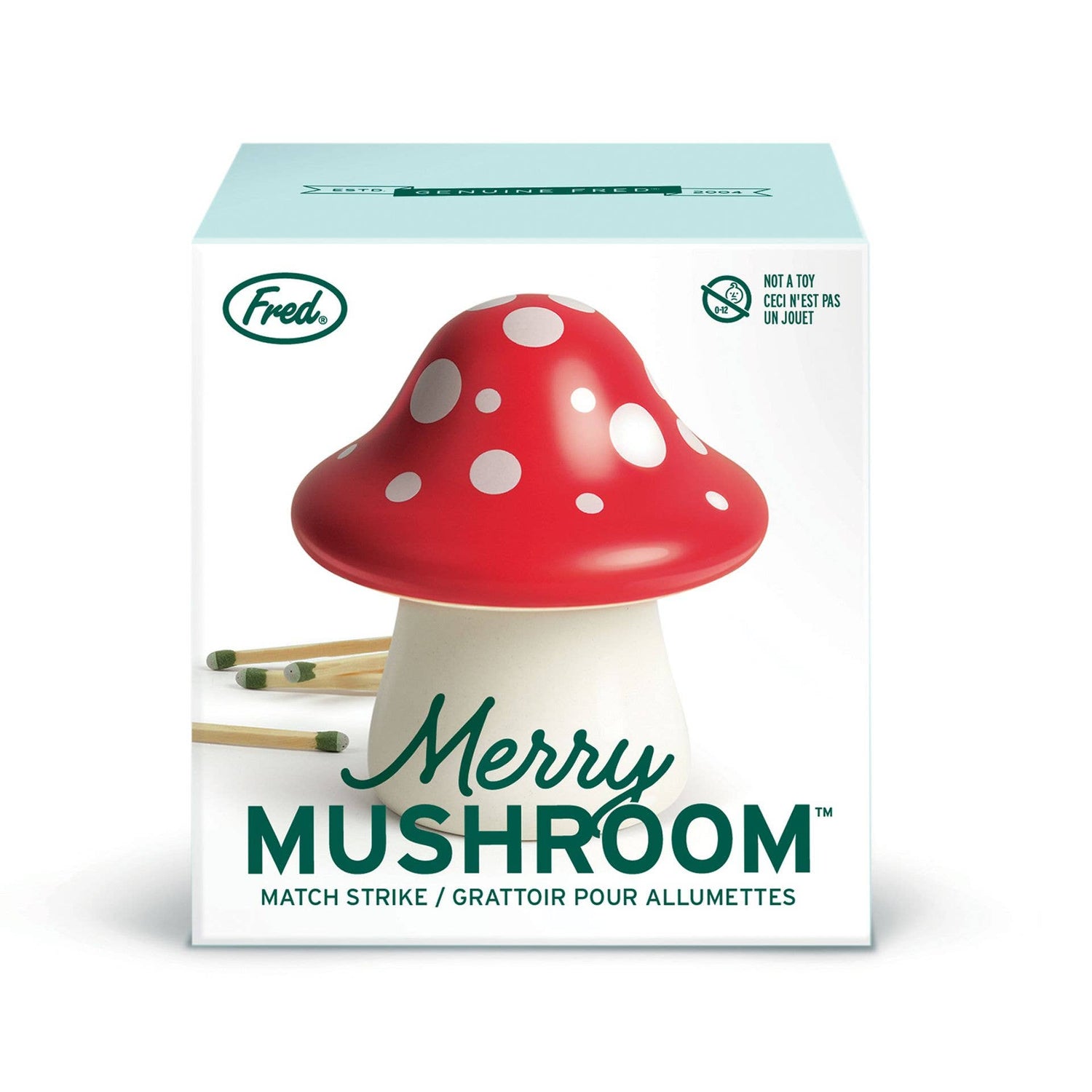 Grattoir à allumettes – Champignon rouge en céramique