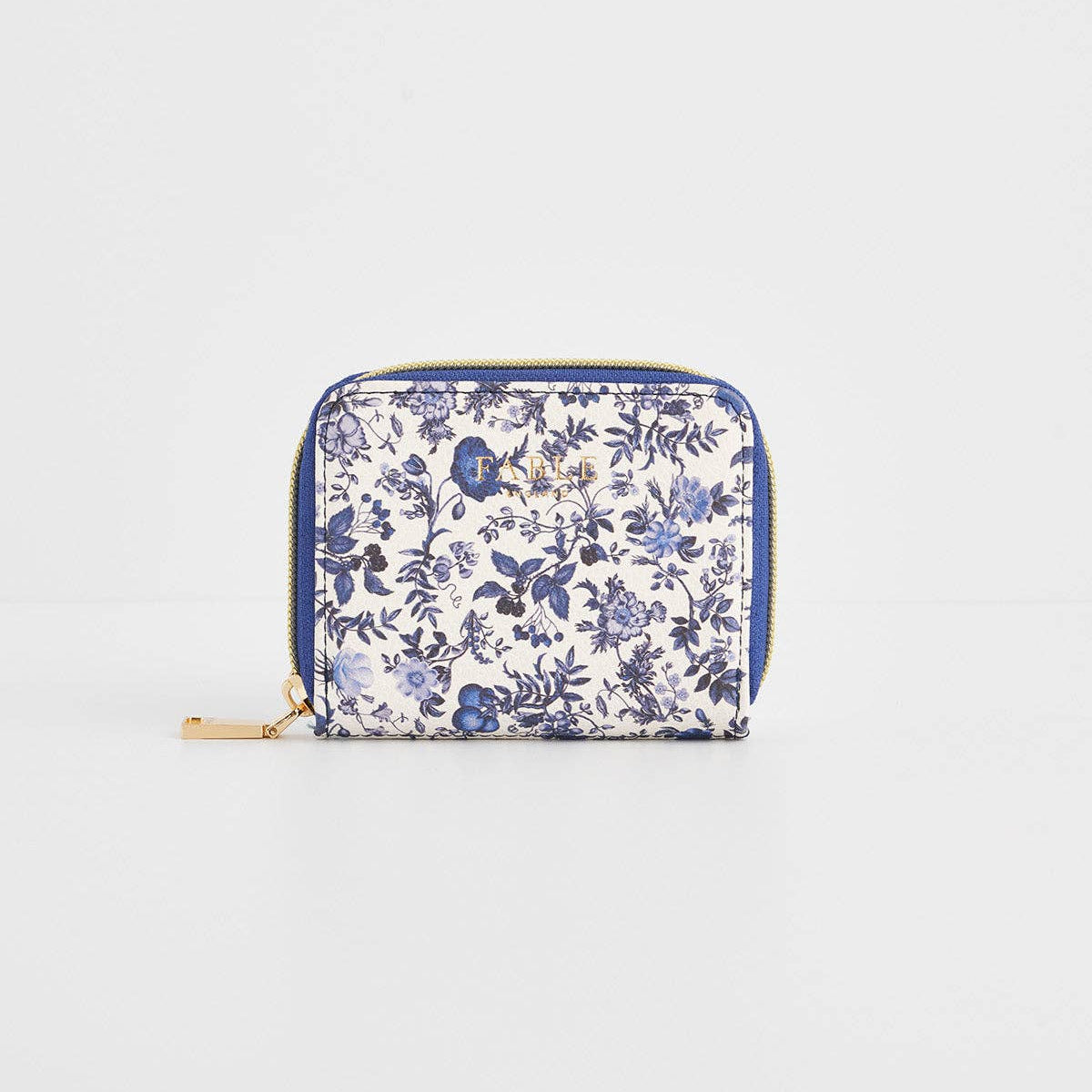 Portefeuille – Fable England – Porte-Cartes & Monnaie Floral Bleu