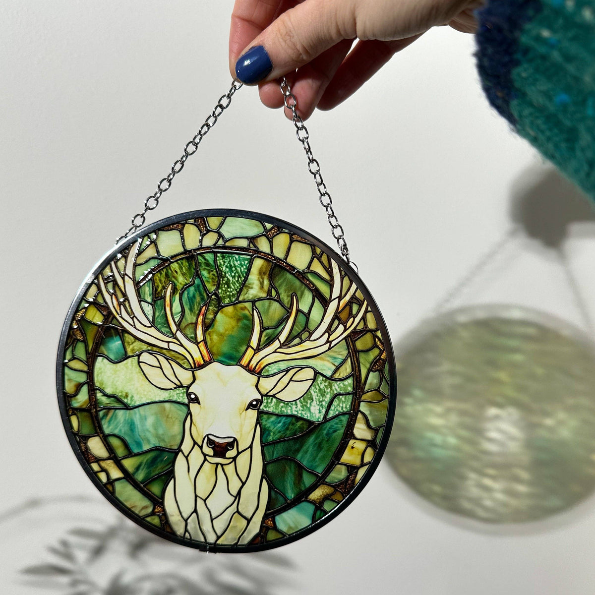 Attrape soleil « Cerf des Bois » – Effet vitrail en verre
