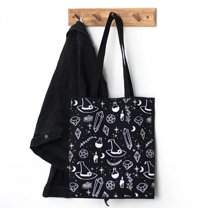 Tote bag sorcellerie noire – Motifs ésotériques