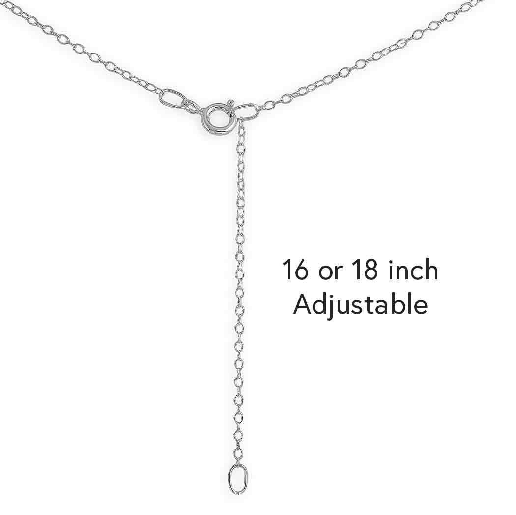 Collier Carte de Tarot – The Moon (La Lune) – Argent Massif Recyclé