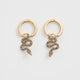 Boucles d’oreilles Fable England – Serpent céleste émaillé en plaqué or
