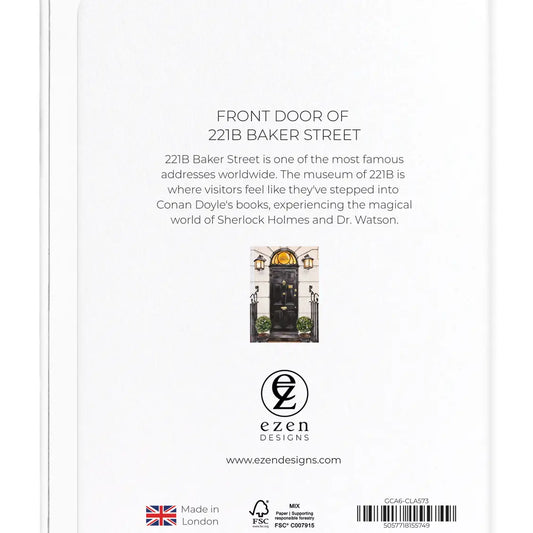 Carte illustrée 221B Baker Street – Sherlock Holmes