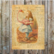 Plaque métal représentant Alice au pays des merveilles