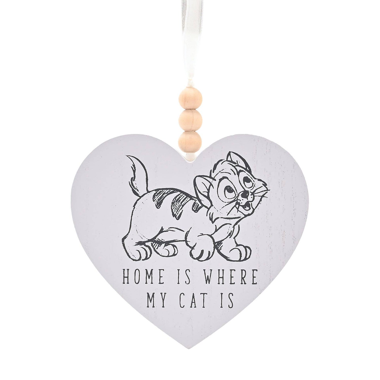 Plaque Cœur Chats & Chiens Disney - La Maison, C'est Là Où Est Mon Chat