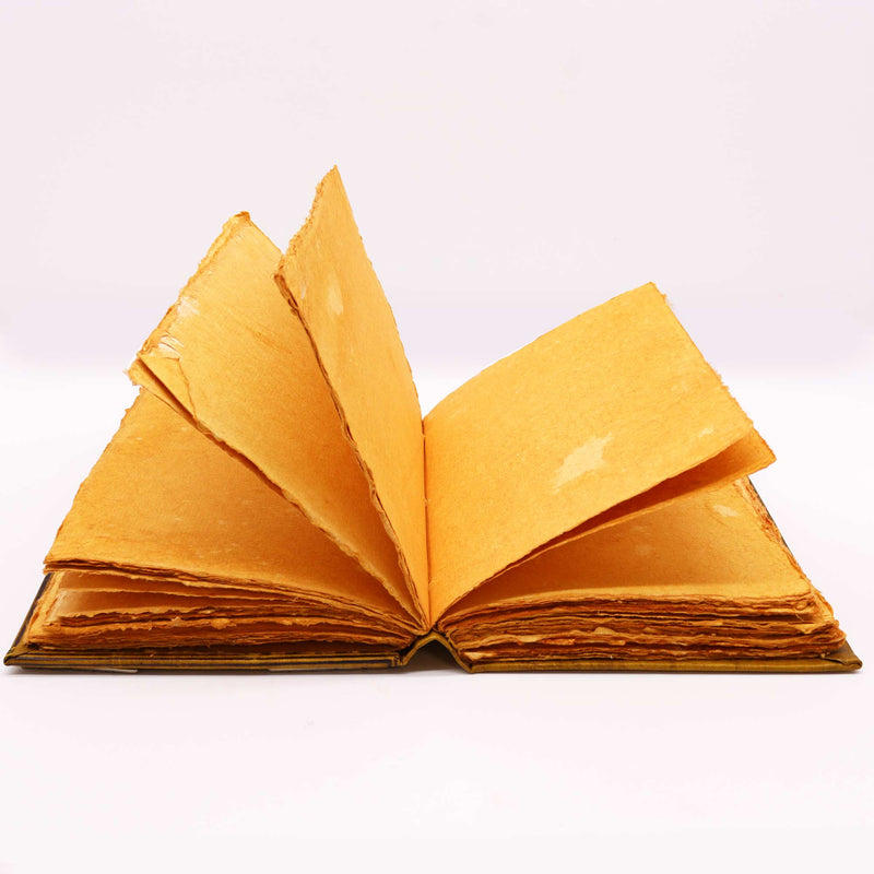 Grimoire en cuir et zinc - Hibou – 200 pages style ancien