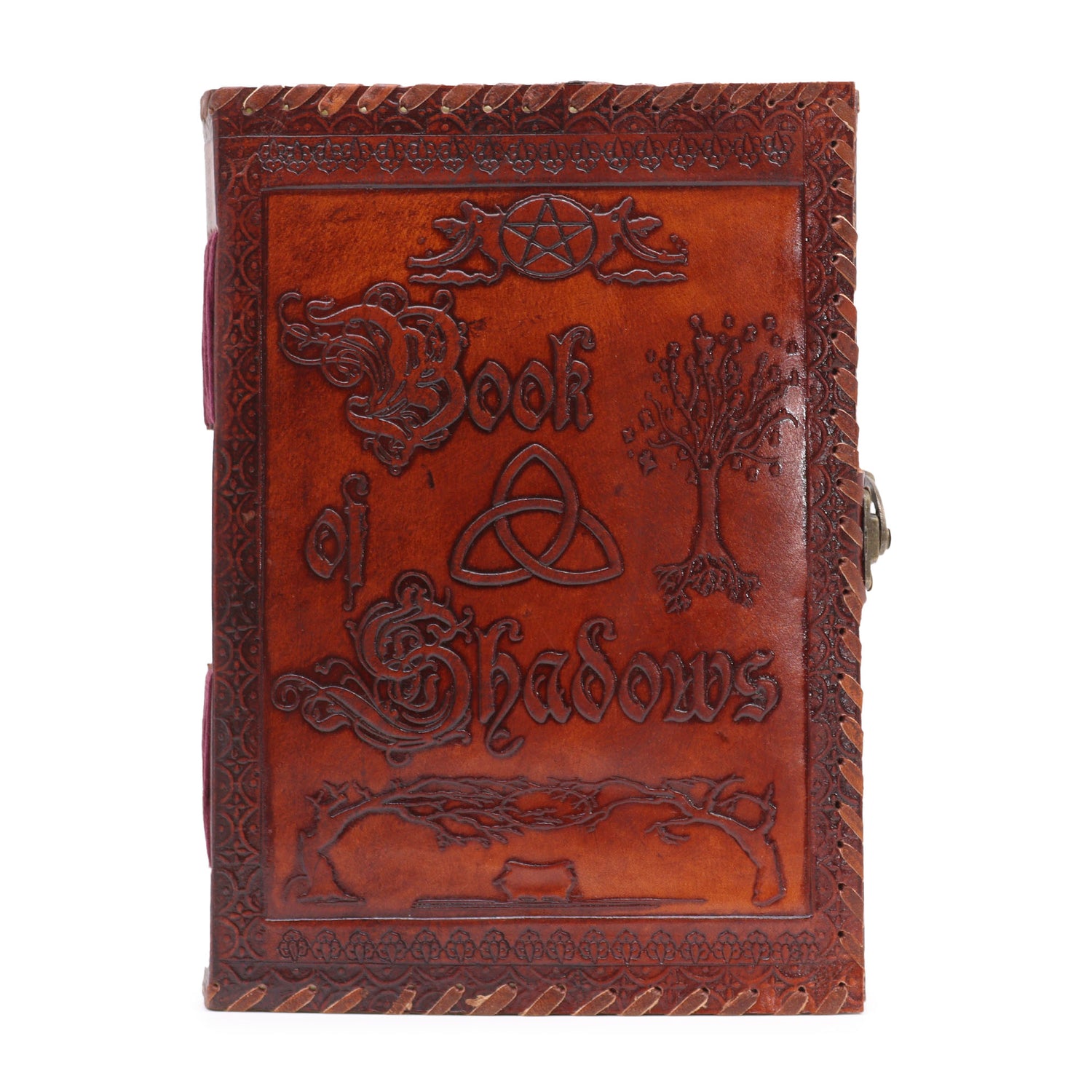 Grimoire “Book of Shadows” – Carnet en cuir embossé