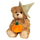 Peluche Teddy Hermann - Ours d’Halloween avec citrouille et chapeau scintillant – 20 cm