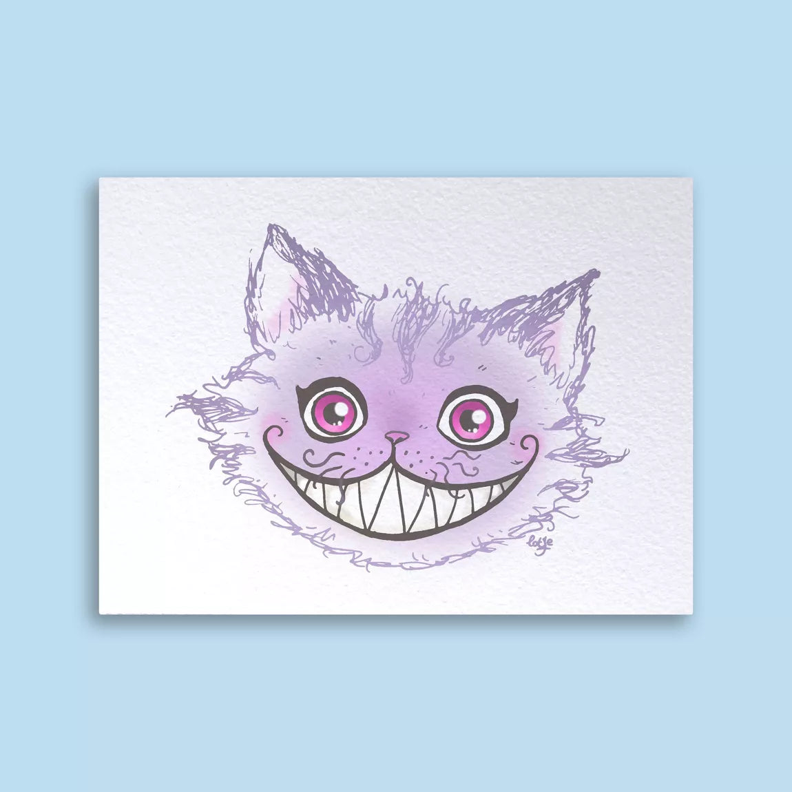 Carte postale Chat du Cheshire - Alice au Pays des Merveilles