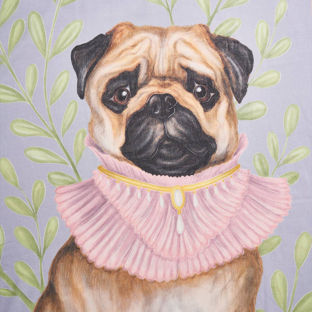 Écharpe légère bleue - Portrait de Carlin - Fable England